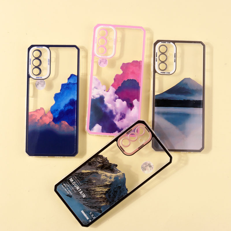 قاب ژله ای شفاف طرح کوهستان محافظ لنزدار Samsung Galaxy A13 5G