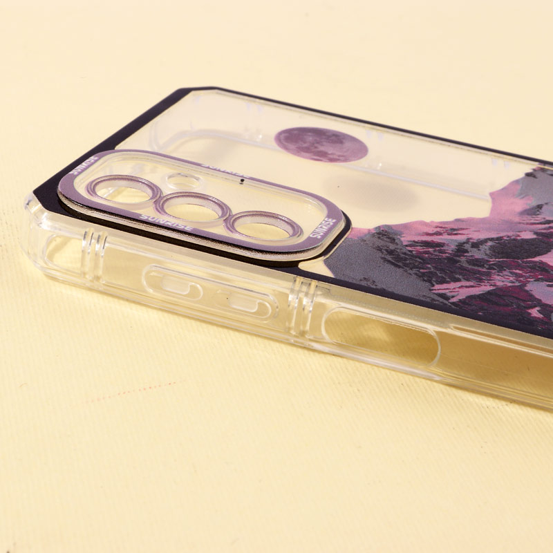 قاب ژله ای شفاف طرح کوهستان محافظ لنزدار Samsung Galaxy A13 5G