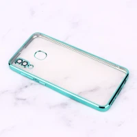 قاب ساده شفاف دور رنگی محافظ لنزدار Samsung Galaxy A20 سبز