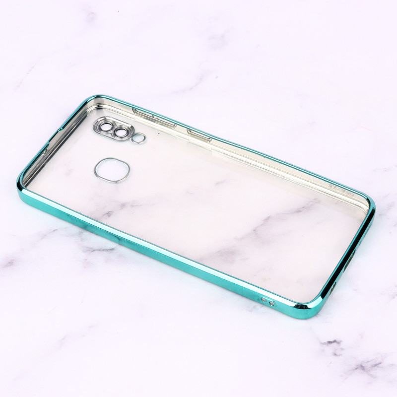 قاب ساده شفاف دور رنگی محافظ لنزدار Samsung Galaxy A20 سبز