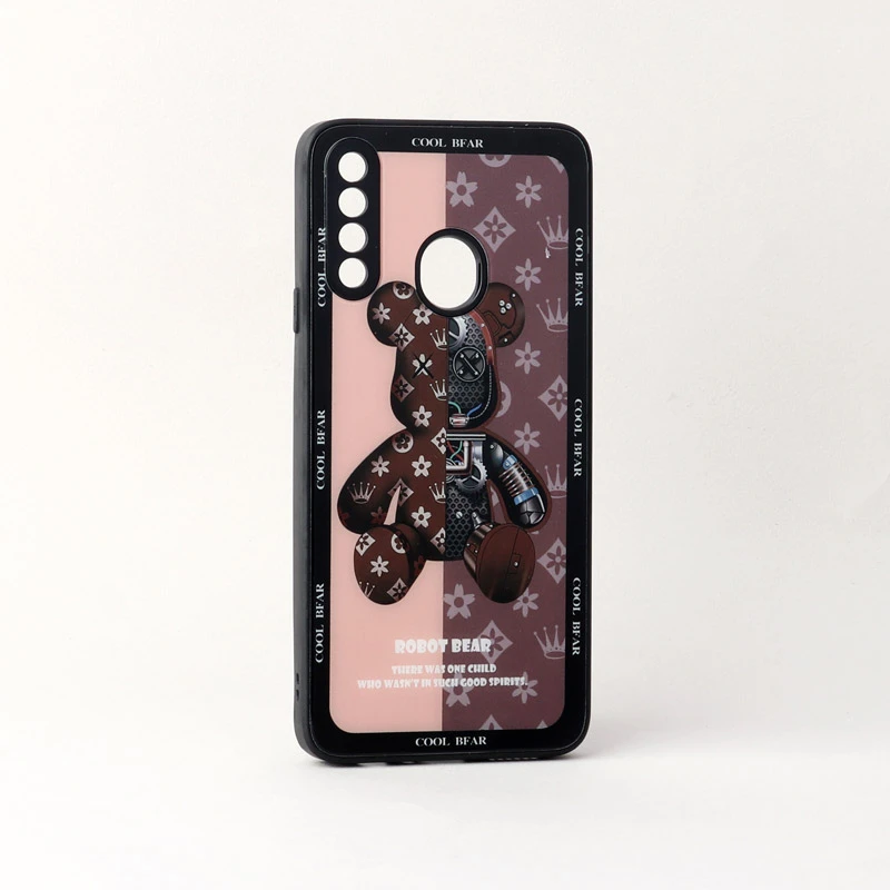 قاب پشت گلسی Robot Bear محافظ لنزدار Samsung Galaxy A20s