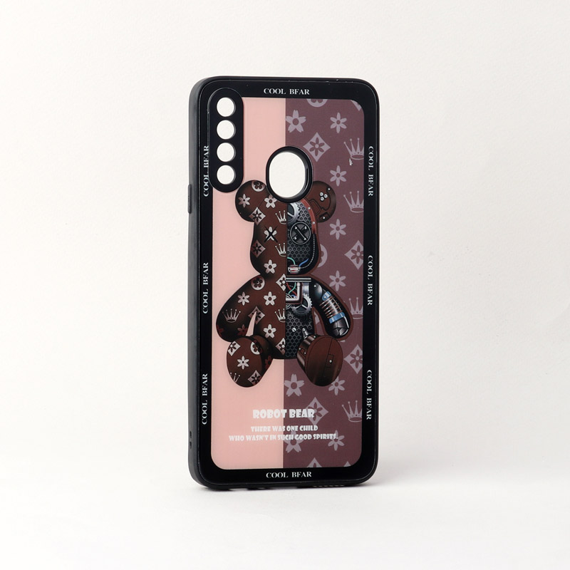 قاب پشت گلسی Robot Bear محافظ لنزدار Samsung Galaxy A20s