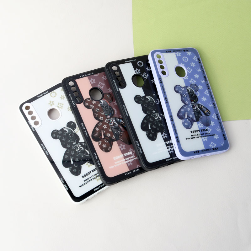 قاب پشت گلسی Robot Bear محافظ لنزدار Samsung Galaxy A20s