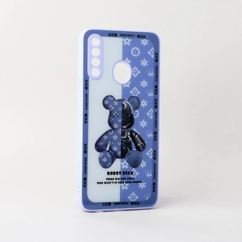 قاب پشت گلسی Robot Bear محافظ لنزدار Samsung Galaxy A20s