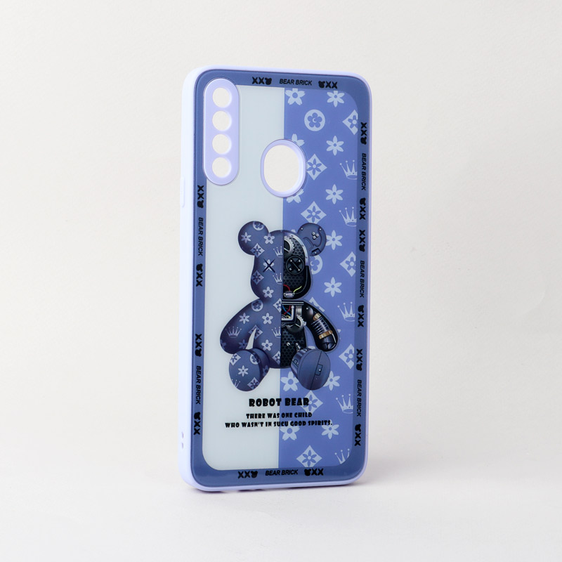 قاب پشت گلسی Robot Bear محافظ لنزدار Samsung Galaxy A20s