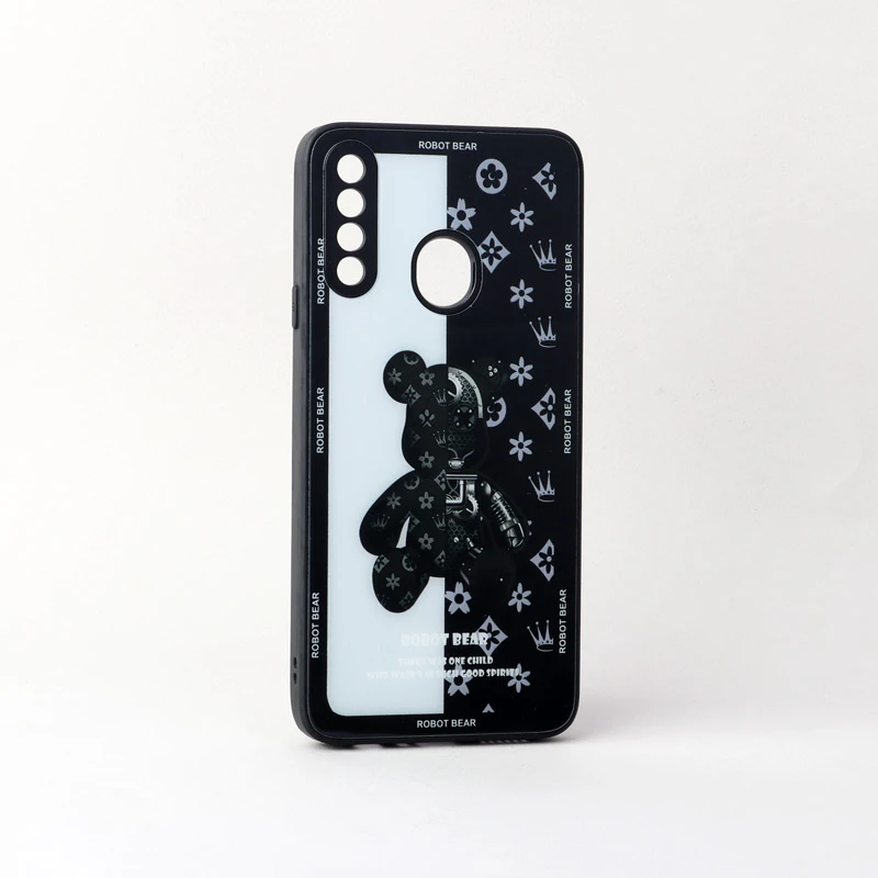 قاب پشت گلسی Robot Bear محافظ لنزدار Samsung Galaxy A20s