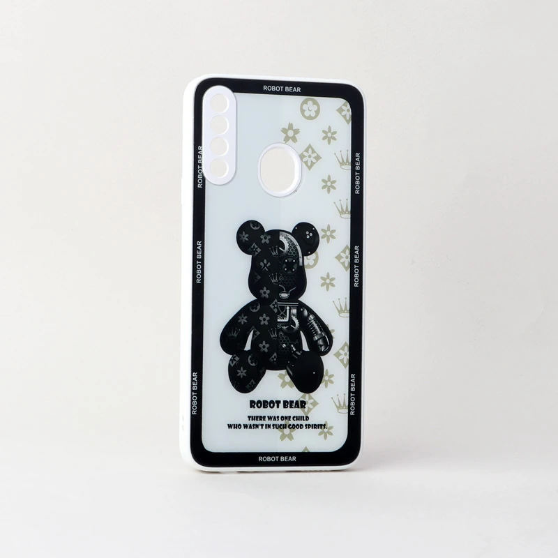 قاب پشت گلسی Robot Bear محافظ لنزدار Samsung Galaxy A20s
