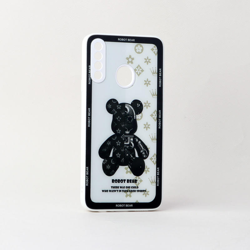 قاب پشت گلسی Robot Bear محافظ لنزدار Samsung Galaxy A20s