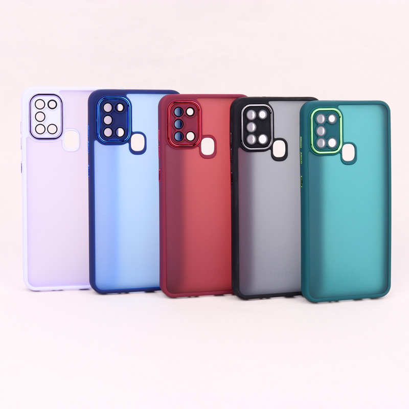 قاب PC متال ایرون مات محافظ لنزدار Samsung Galaxy A21s