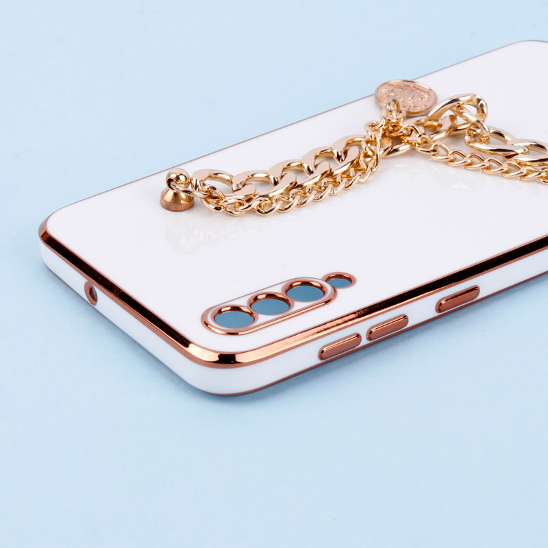 قاب My Case محافظ لنزدار + آویز دستی کارتیر Samsung Galaxy A30s / A50s سفید