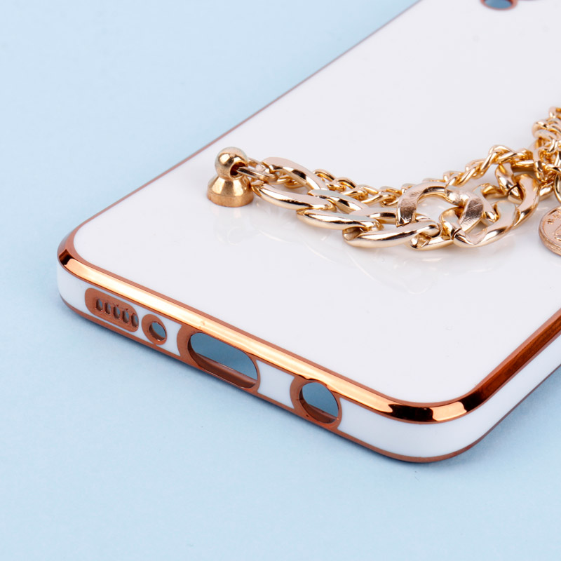 قاب My Case محافظ لنزدار + آویز دستی کارتیر Samsung Galaxy A30s / A50s سفید