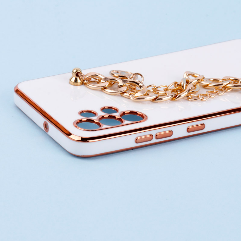 قاب My Case محافظ لنزدار + آویز دستی کارتیر Samsung Galaxy A32 4G سفید