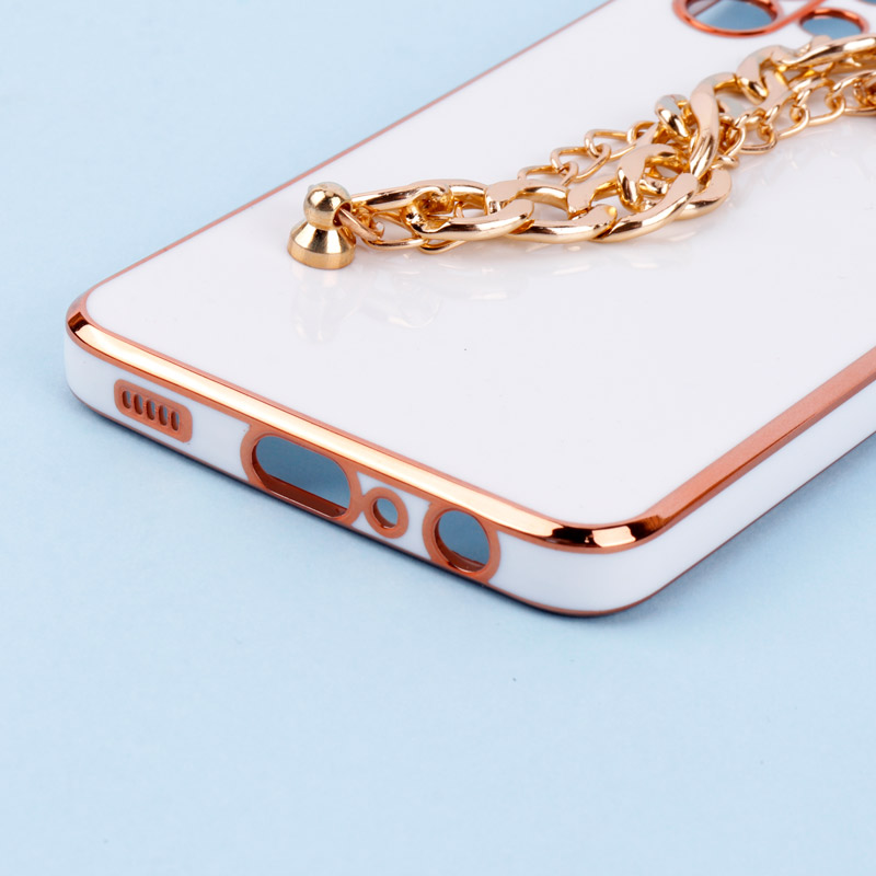 قاب My Case محافظ لنزدار + آویز دستی کارتیر Samsung Galaxy A32 4G سفید