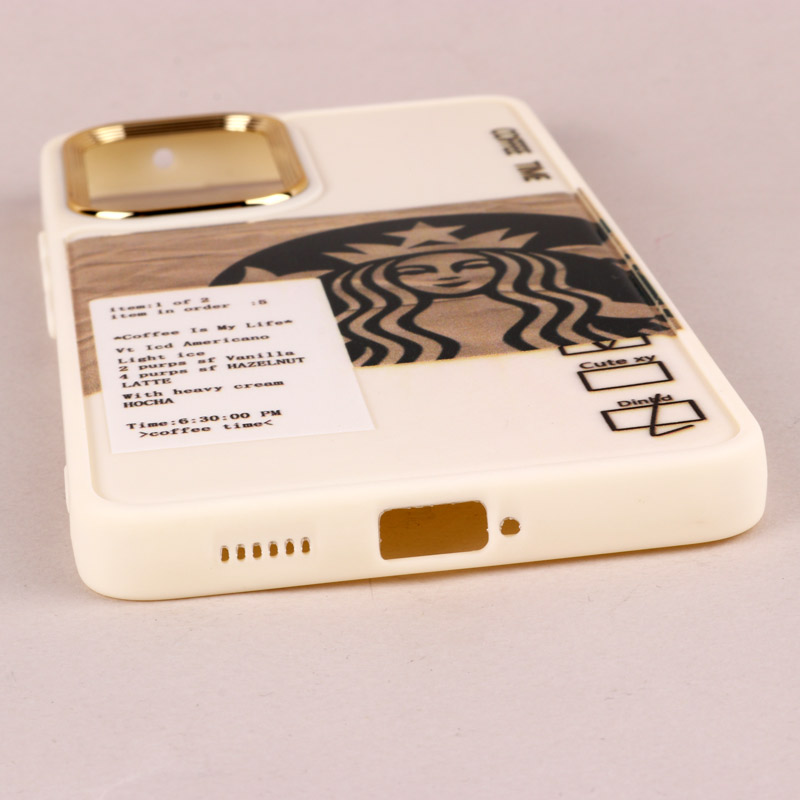 قاب طرحدار Starbucks دور لنز فلزی Samsung Galaxy A53 5G