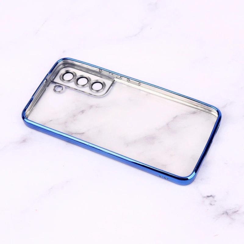 قاب ساده شفاف دور رنگی محافظ لنزدار Samsung Galaxy S22