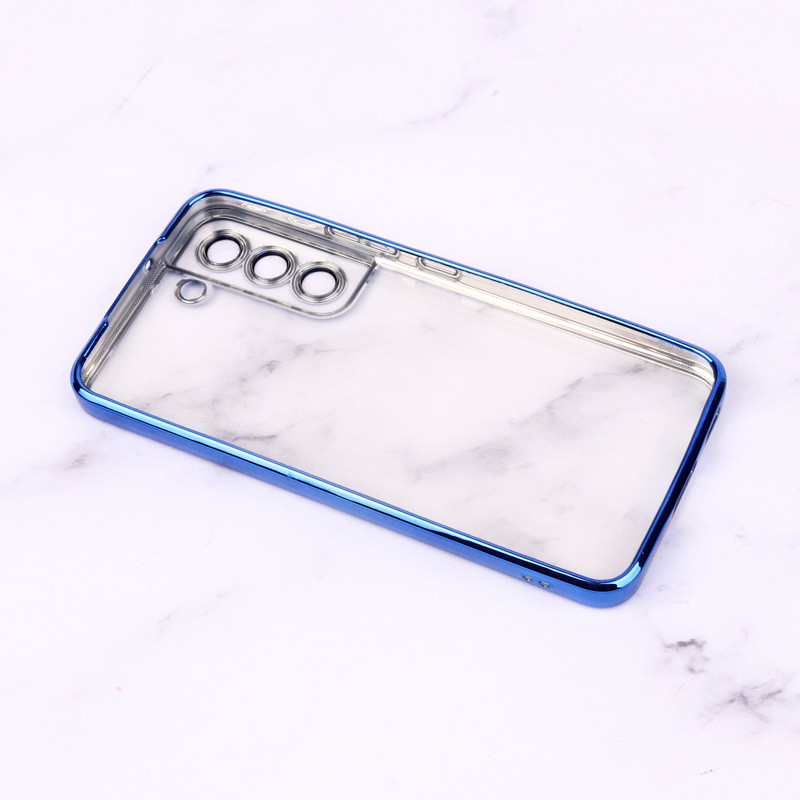 قاب ساده شفاف دور رنگی محافظ لنزدار Samsung Galaxy S22