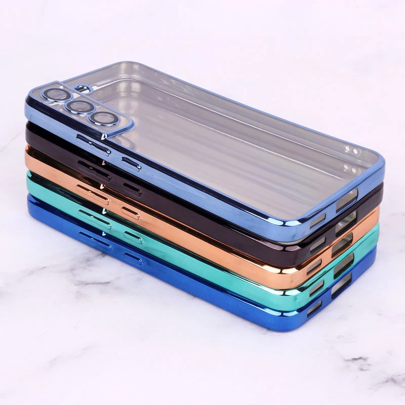 قاب ساده شفاف دور رنگی محافظ لنزدار Samsung Galaxy S22