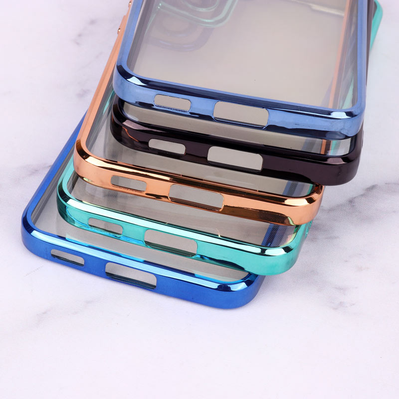 قاب ساده شفاف دور رنگی محافظ لنزدار Samsung Galaxy S22