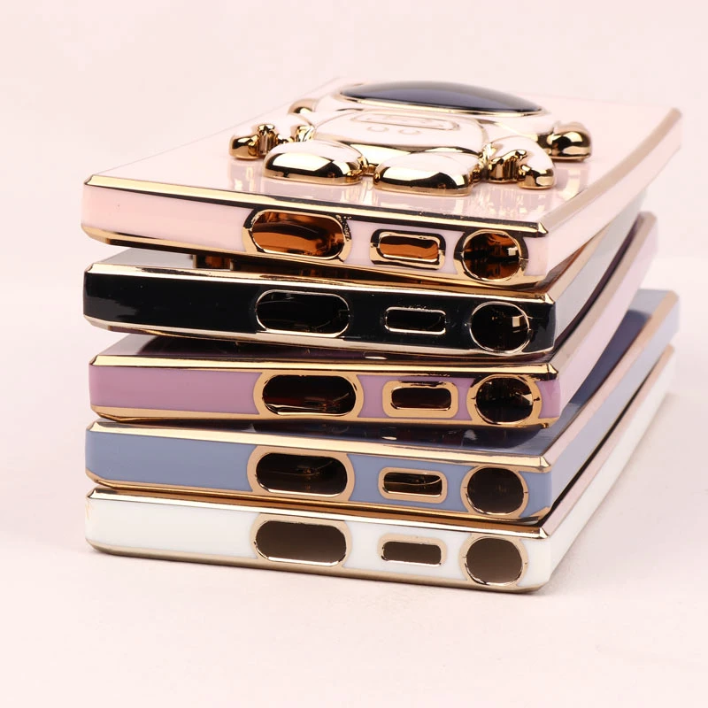 قاب براق My Case استند آدمکی محافظ لنزدار Samsung Galaxy S22 Ultra