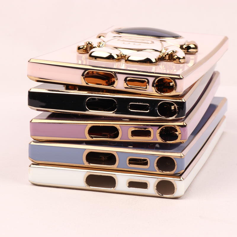 قاب براق My Case استند آدمکی محافظ لنزدار Samsung Galaxy S22 Ultra