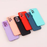 قاب طرح سیلیکونی محافظ لنزدار براق Samsung Galaxy A13 4G