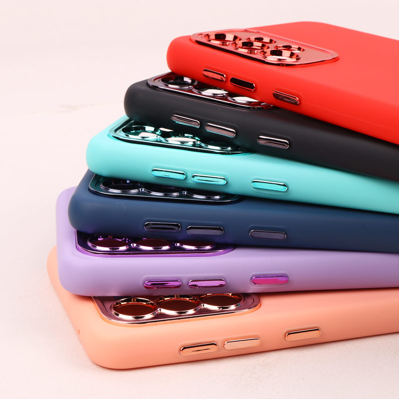قاب طرح سیلیکونی محافظ لنزدار براق Samsung Galaxy A33 5G