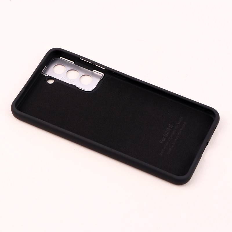 قاب طرح سیلیکونی محافظ لنزدار براق Samsung Galaxy S21 FE 5G