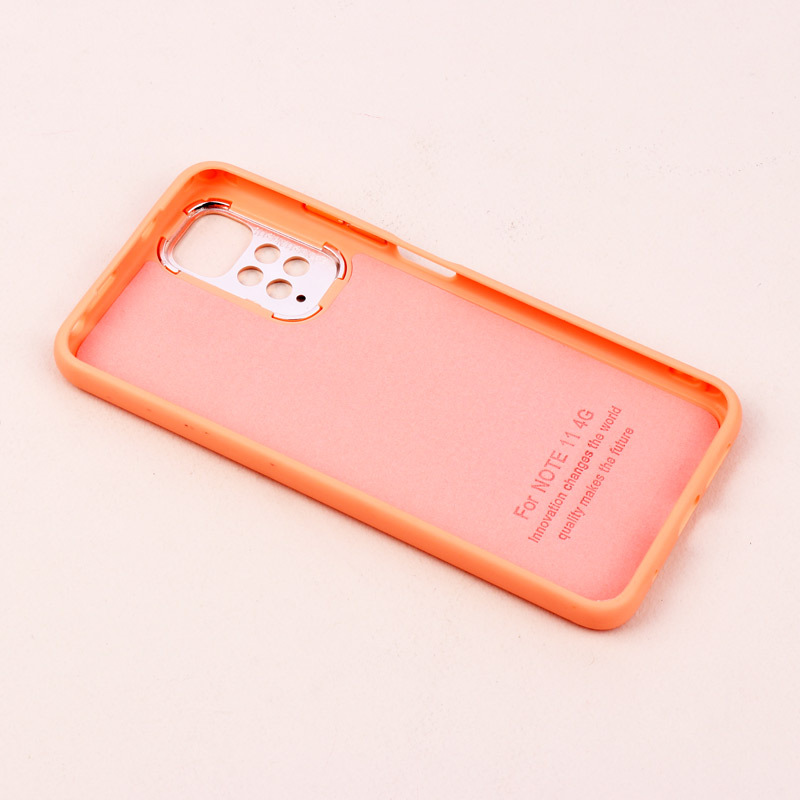قاب طرح سیلیکونی محافظ لنزدار براق Xiaomi Redmi Note 11 / 11s