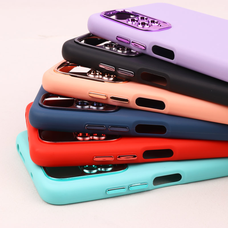 قاب طرح سیلیکونی محافظ لنزدار براق Xiaomi Redmi Note 11 / 11s