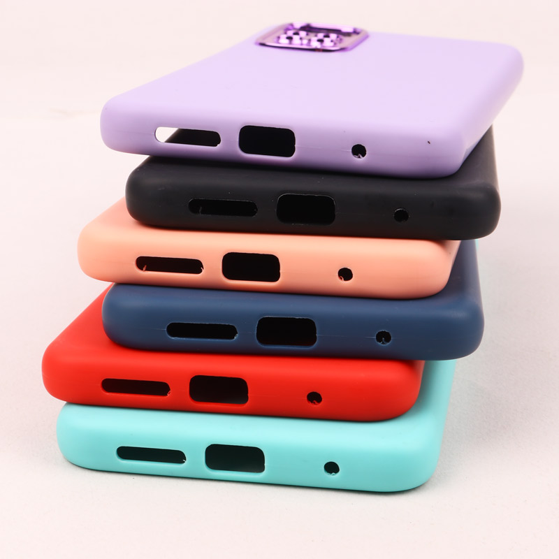 قاب طرح سیلیکونی محافظ لنزدار براق Xiaomi Redmi Note 11 / 11s