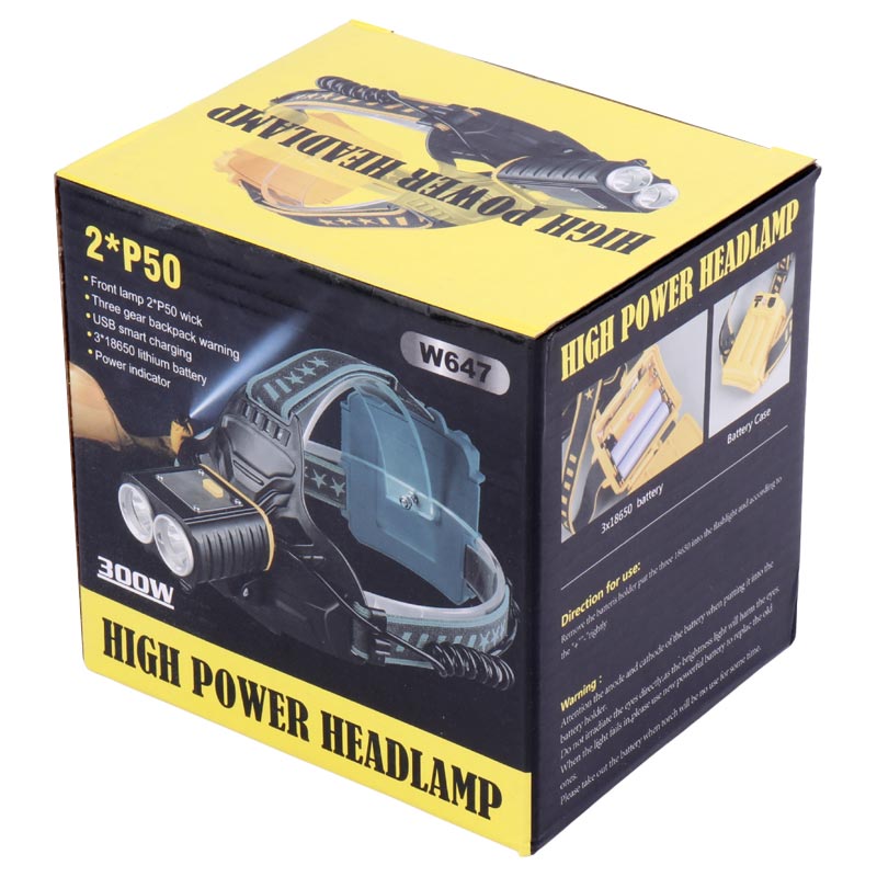 چراغ قوه پیشانی هدلایت شارژی Small Sun ZY-W647 300W