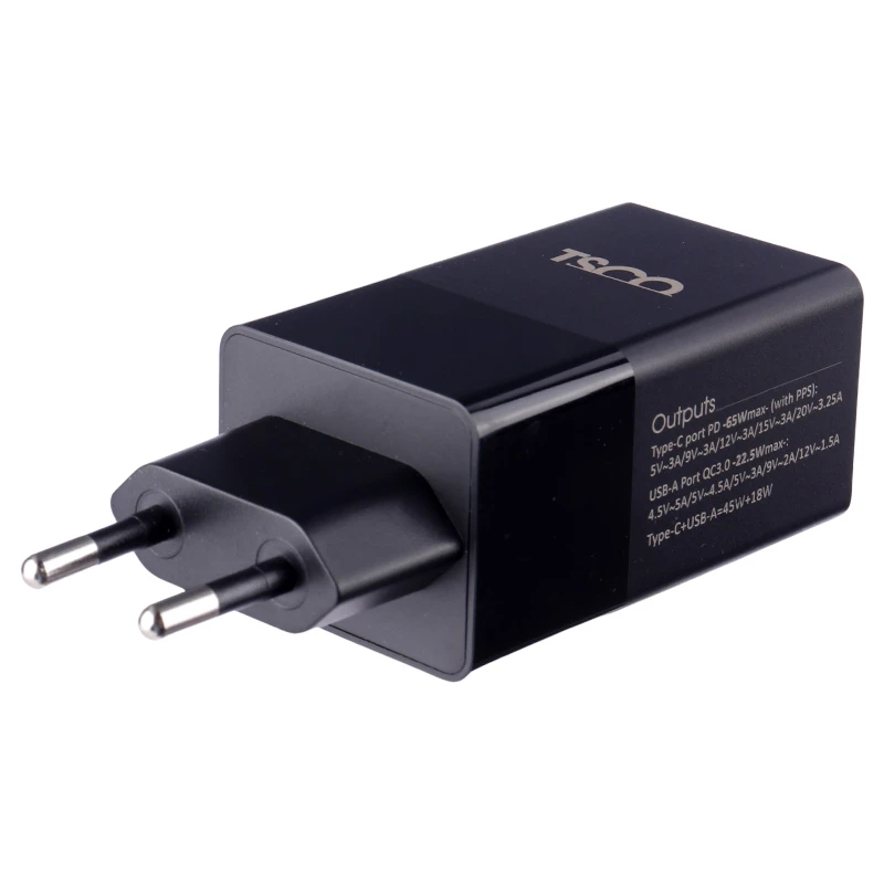 شارژر دیواری 65 وات تسکو TTC 67 GaN QC3 PD 5A + کابل تبدیل تایپ سی