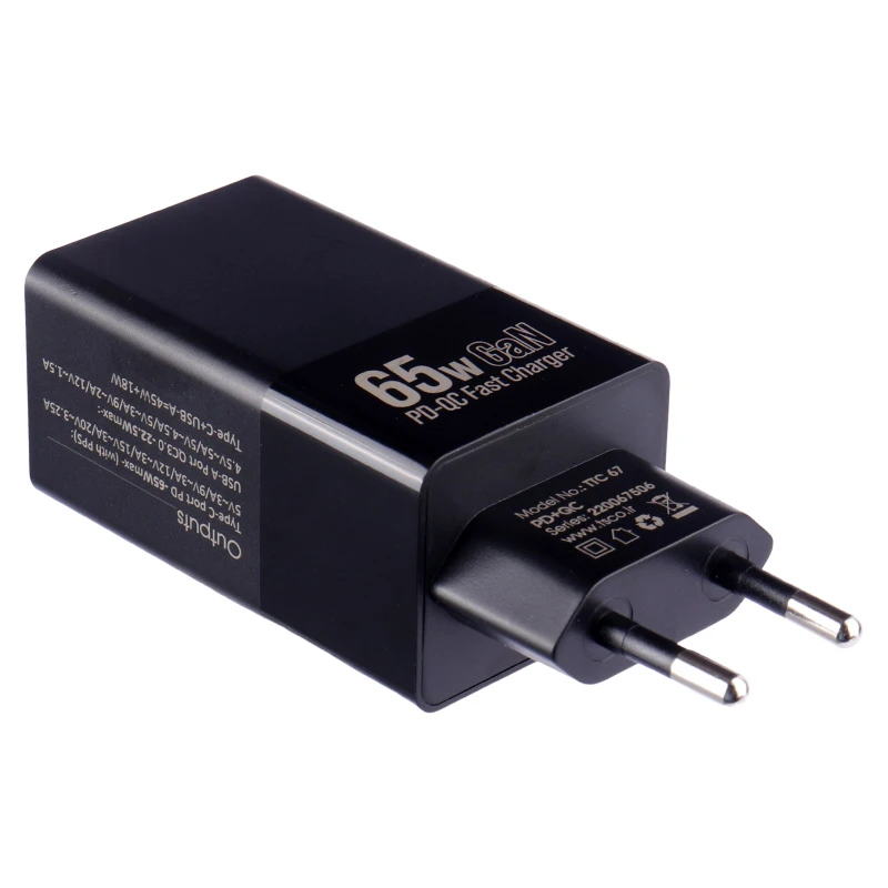 شارژر دیواری 65 وات تسکو TTC 67 GaN QC3 PD 5A + کابل تبدیل تایپ سی