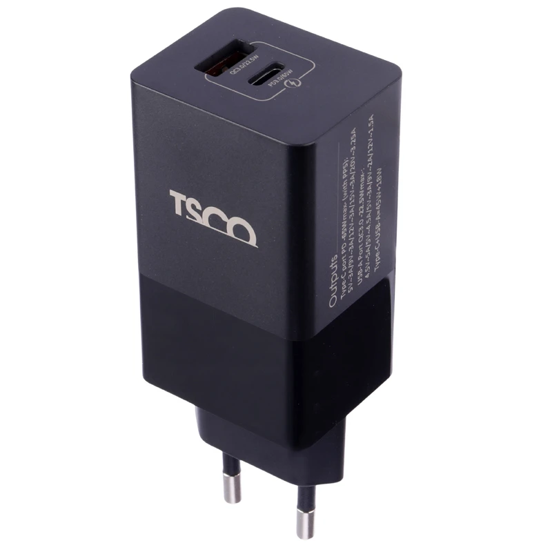 شارژر دیواری 65 وات تسکو TTC 67 GaN QC3 PD 5A + کابل تبدیل تایپ سی