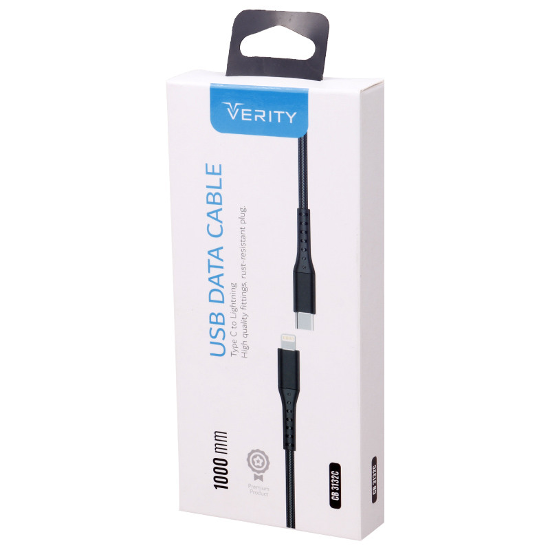 کابل تبدیل فست شارژ Verity CB3132C Type-C To Lightning 1m