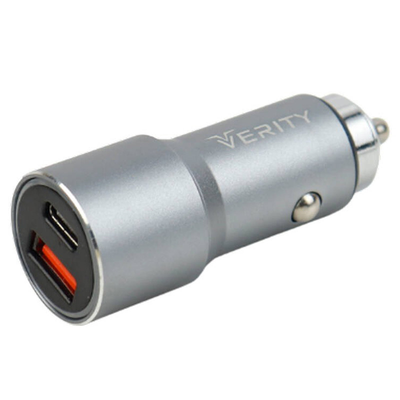 شارژر فندکی فست شارژ Verity CQ1119 3A QC PD 20W + کابل میکرو یو اس بی