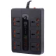 چند راهی 6 خانه ارت دار وریتی PS-3113 با کابل 2 متری+ شارژر USB و Type-C