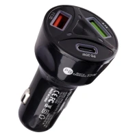 شارژر فندکی فست شارژ WGS-G35Y-PD 3.1A QC3.0 PD 55W