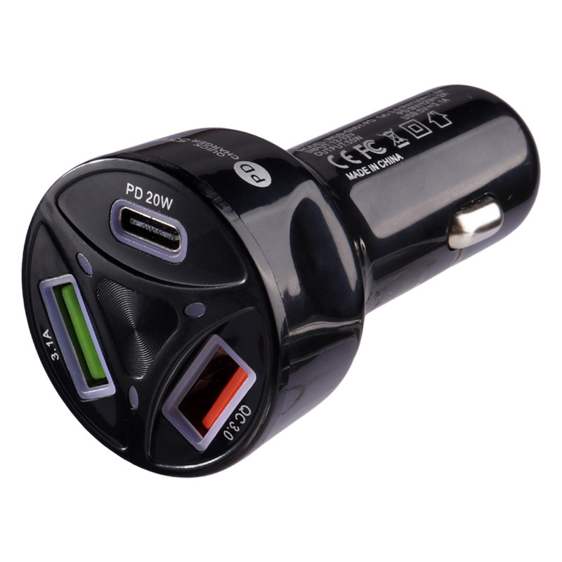 شارژر فندکی فست شارژ WGS-G35Y-PD 3.1A QC3.0 PD 55W