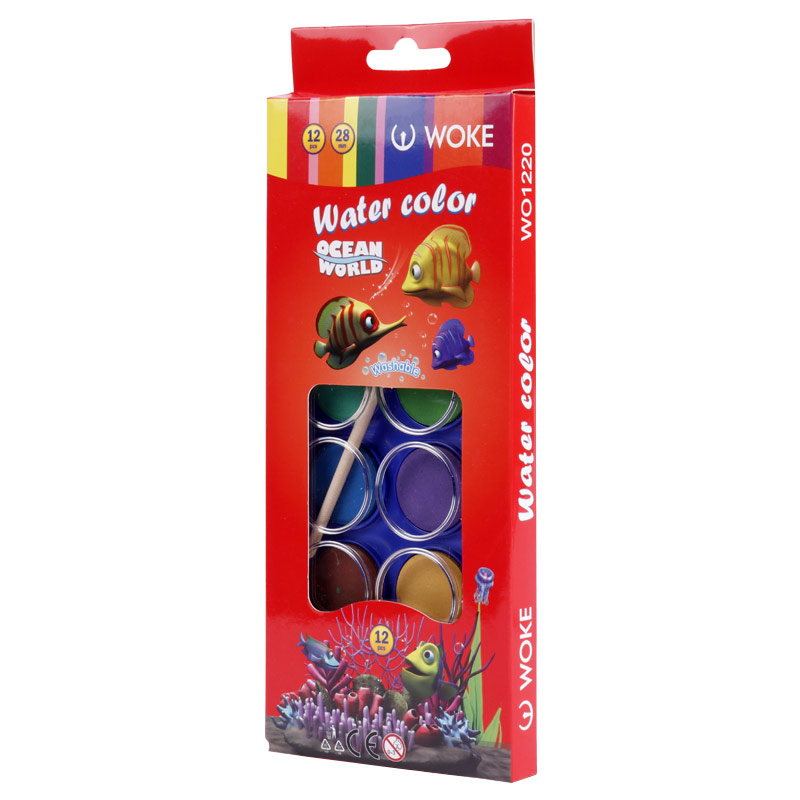 آبرنگ 12 رنگ وک Woke WO1220