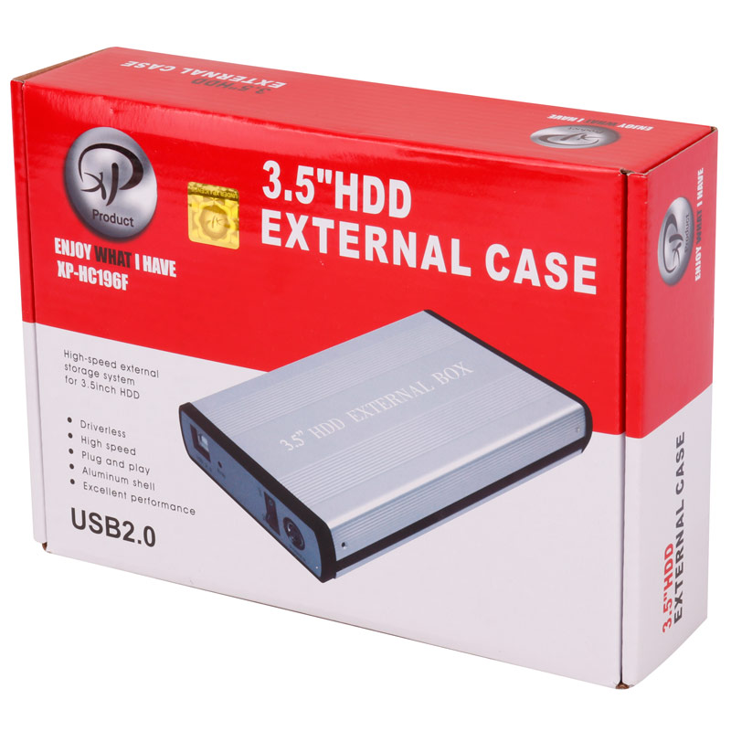 باکس هارد 3.5 اینچی HDD ایکس پی پروداکت XP-HC196 + آداپتور