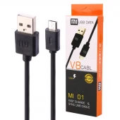 کابل میکرو یو اس بی فست شارژ شیائومی V8 Mi01 طول 1 متر