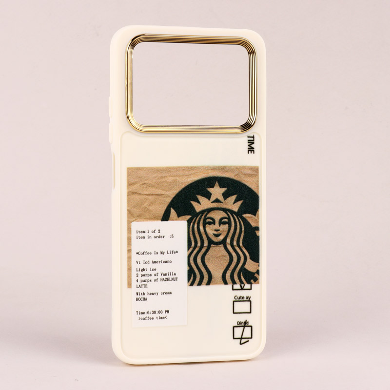 قاب طرحدار Starbucks دور لنز فلزی Xiaomi Poco M4 Pro