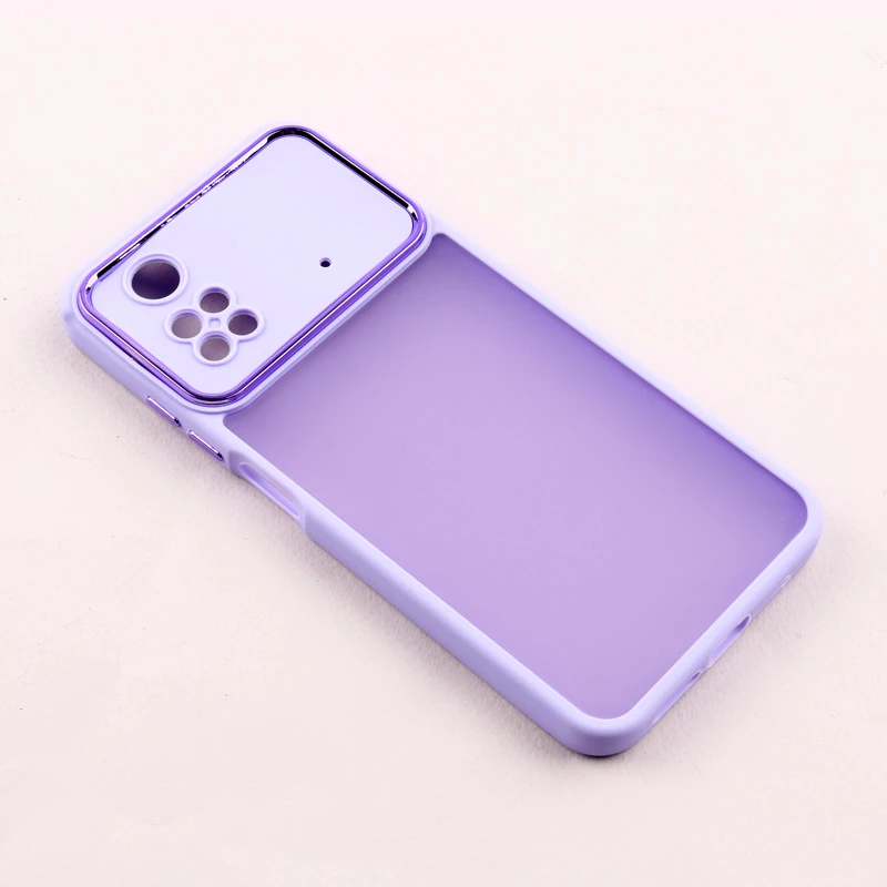قاب PC شیائومی Poco M4 Pro متال ایرون پشت مات محافظ لنزدار