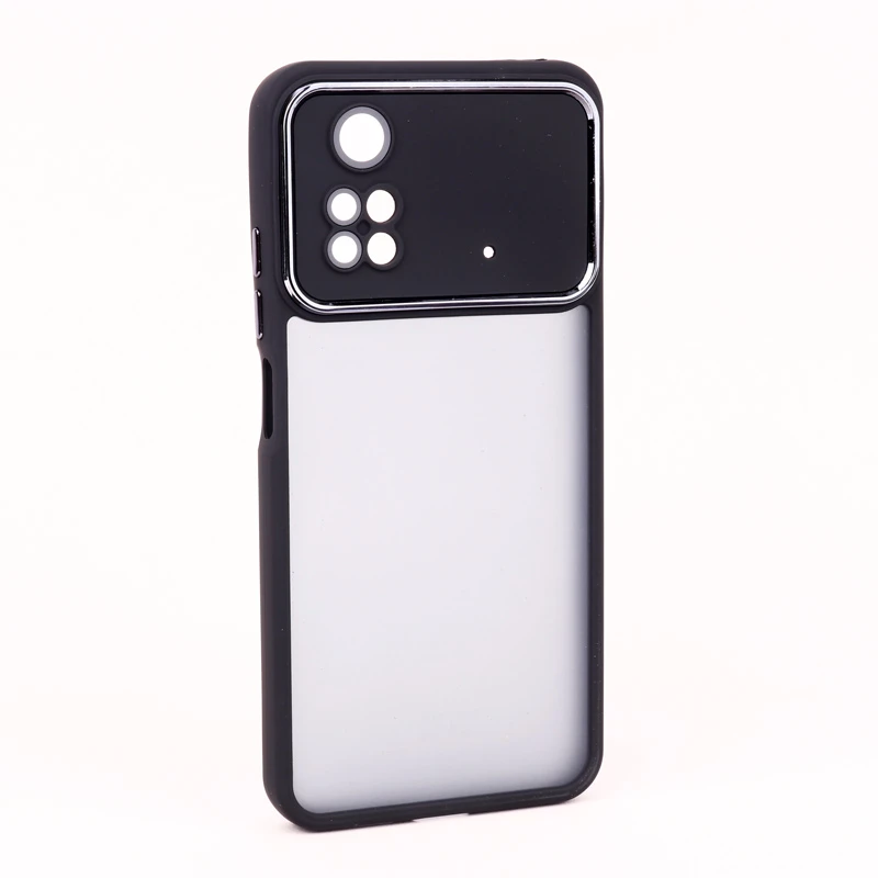 قاب PC شیائومی Poco M4 Pro متال ایرون پشت مات محافظ لنزدار