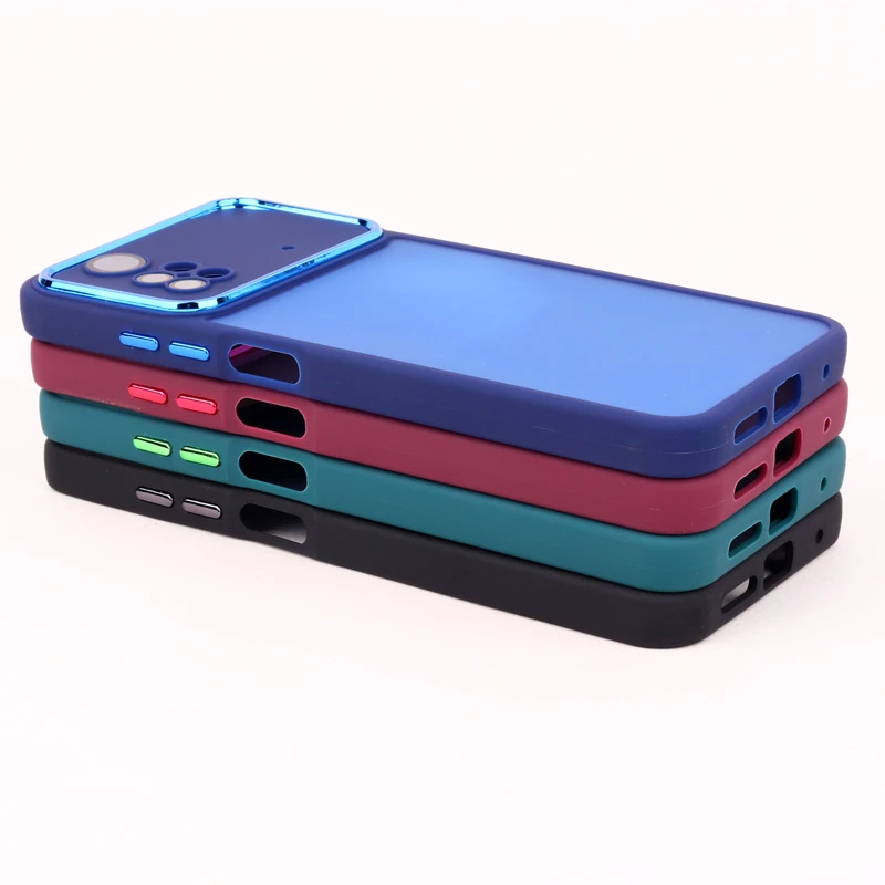 قاب PC شیائومی Poco M4 Pro متال ایرون پشت مات محافظ لنزدار