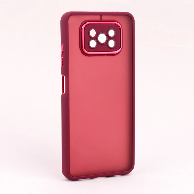 قاب PC شیائومی Poco X3 متال ایرون پشت مات محافظ لنزدار