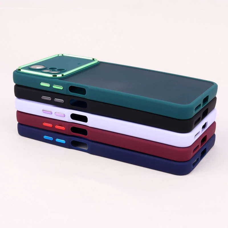 قاب PC شیائومی Poco X4 Pro 5G متال ایرون پشت مات محافظ لنزدار