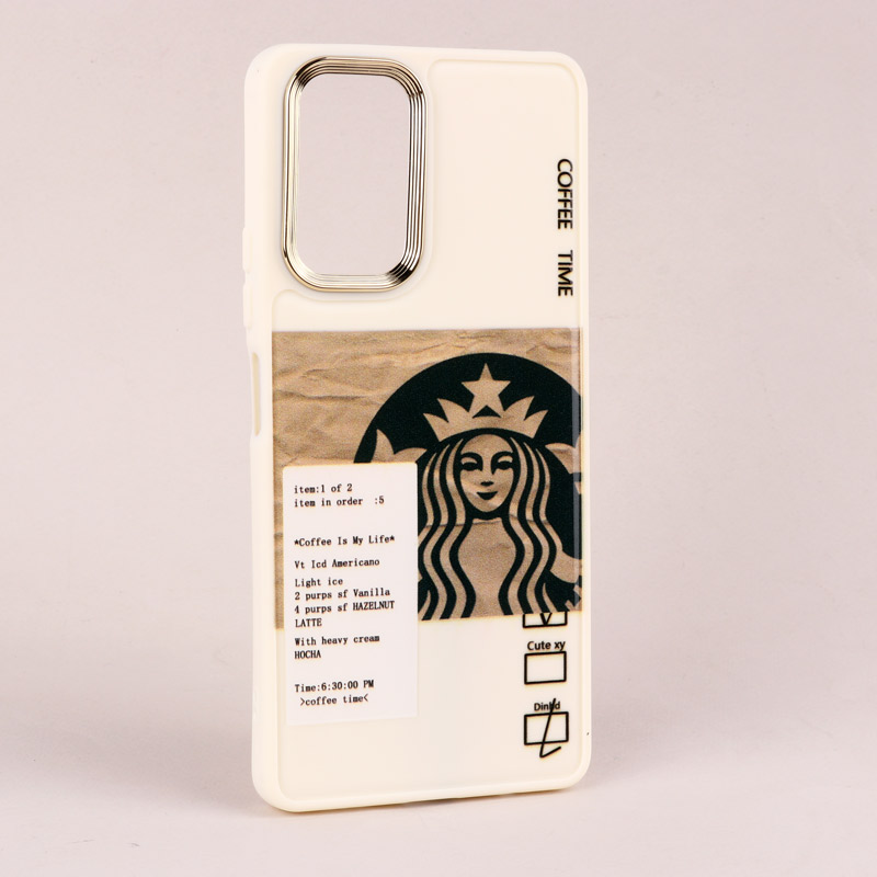 قاب طرحدار Starbucks دور لنز فلزی Xiaomi Redmi Note 10 Pro 4G