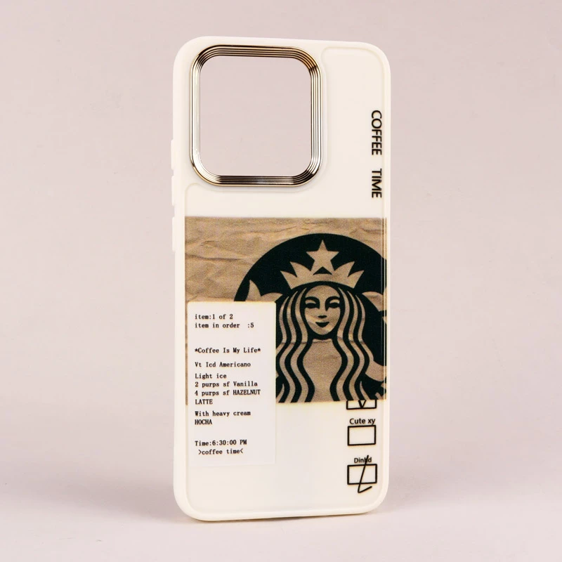قاب طرحدار Starbucks دور لنز فلزی Xiaomi Redmi 10C